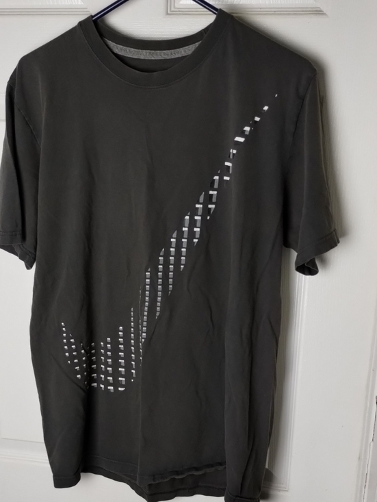 Nike Other - Nike Black Short-Sleeve Tee with Silver Swoosh Cutout.Large